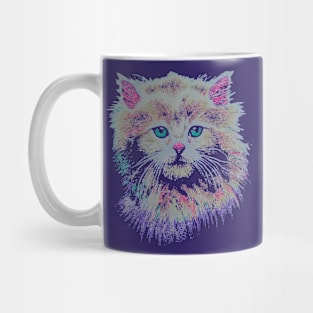 Hip 80s Crazy Lady Retro Cat Mug